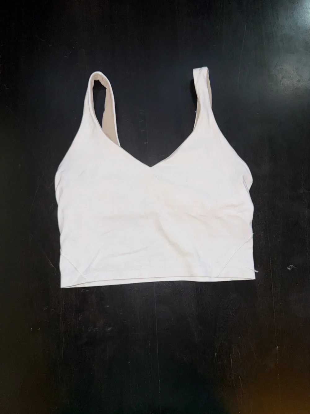 lululemon athletica White V-Neck Cropped Camisole